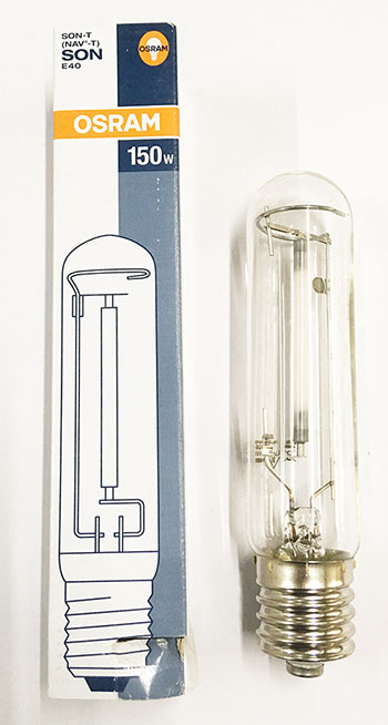 OSRAM SONT 150W E40 High Pressure Sodium Vapor Lamp, Powerful Outdoor Lighting Solution with High Efficiency and Long Life for Industrial Use